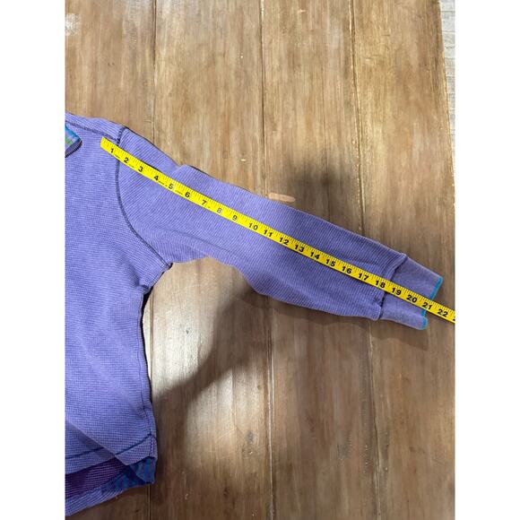 Robert Graham M Purple Waffle Knit 1/4 Zip Pullover Cotton Sweater SIZE M - Picture 4 of 10